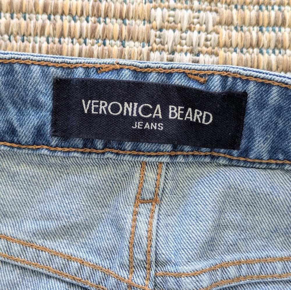 Veronica Beard Dylan Full Length Straight Leg High Rise Cuffed Jeans - Picture 8 of 14